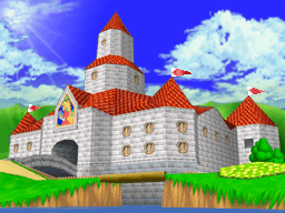 Screenshot of the file select screen from Super Mario 64 DS